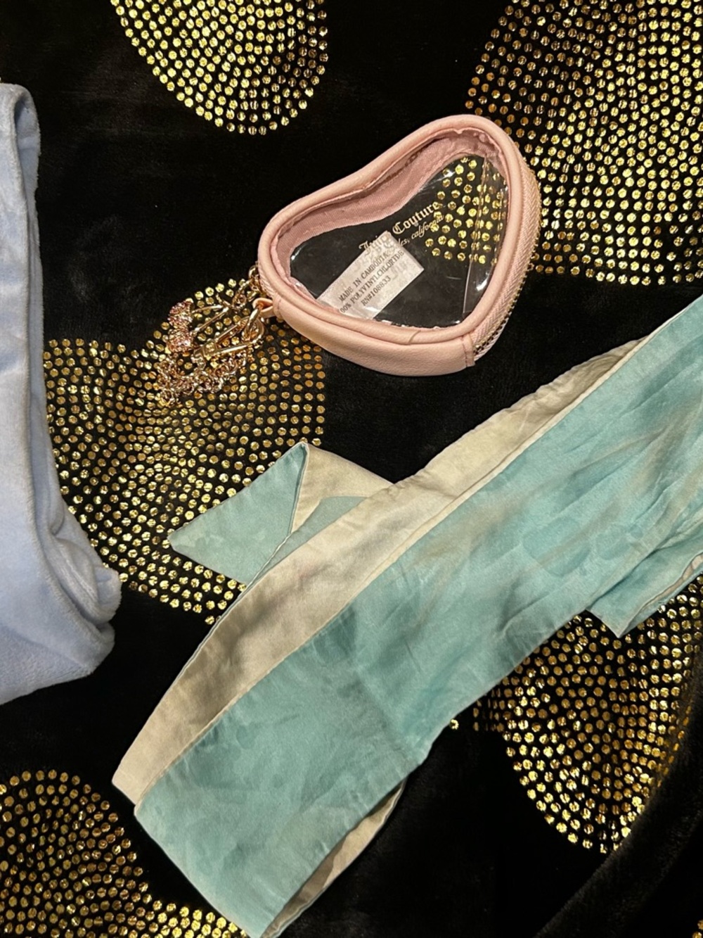 Juicy Couture Light Pink Heart Coin Pouch & Purse Bows